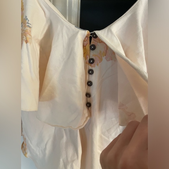 Free People - Matilda Floral Ruffled Sleeve Bodysuit - Picture 4 of 7